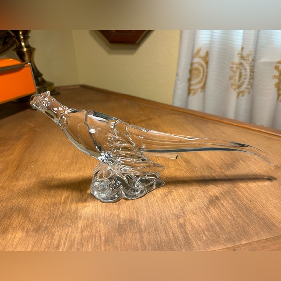 Heisey Glass Animal Ringneck Pheasant Figurine 11.5"-long 1942-1953 Vintage - Picture 3 of 10